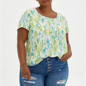 Torrid Cactus Blouse Size 00
